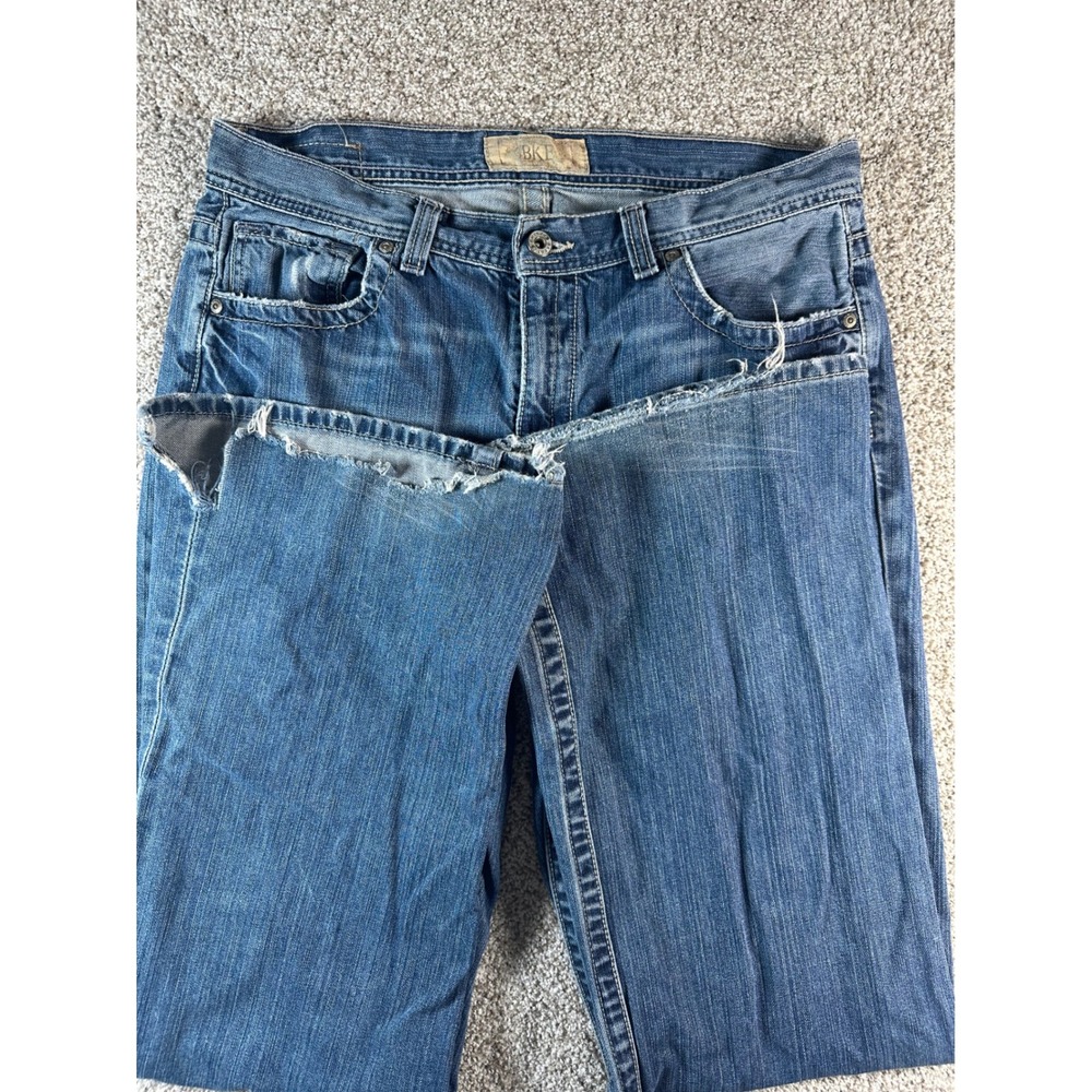 BKE Tyler Mens Straight Leg Jeans Medium Wash Blue Denim 33x33 KBK4109R